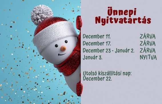 ÜNNEPI NYITVATARTÁS